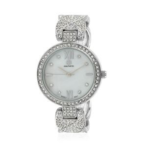 🙂DAISY FUENTES CRYSTAL SILVER WATCH SET